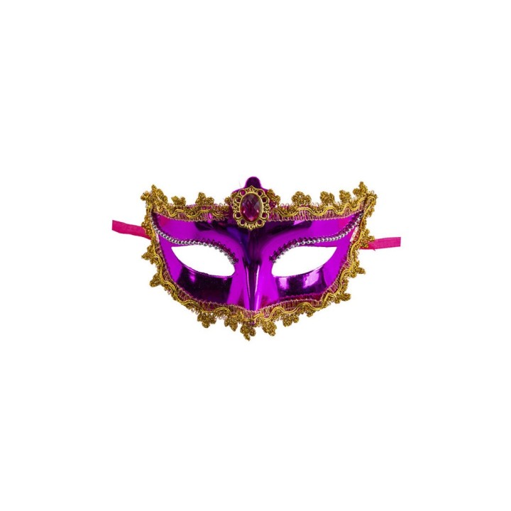 MASCHERA FUCSIA PLASTICA C/GEMMA 00133