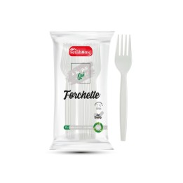 FORCHETTE IN PLASTICA BIANCHE CF 25PZ