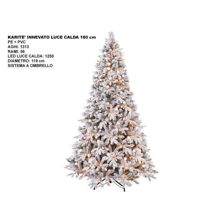 ALBERO KARITE' INNEVATO CM 180 CON LED