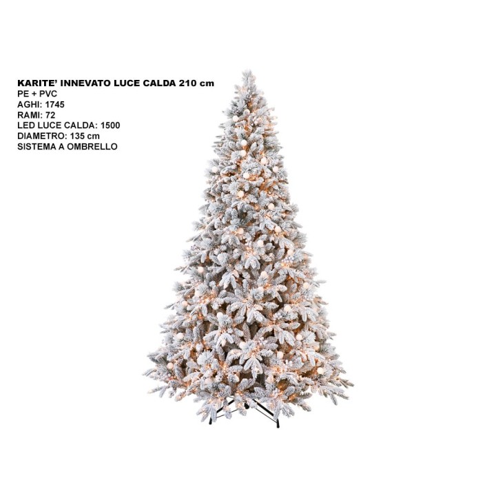 ALBERO KARITE' INNEVATO CM 210 CON LED