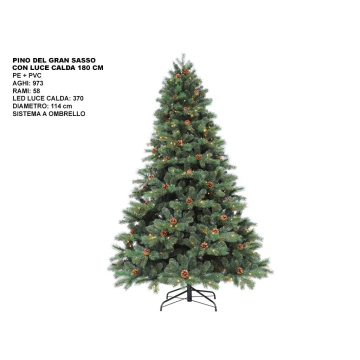 ALBERO PINO DEL GRAN SASSO CM 180 LED
