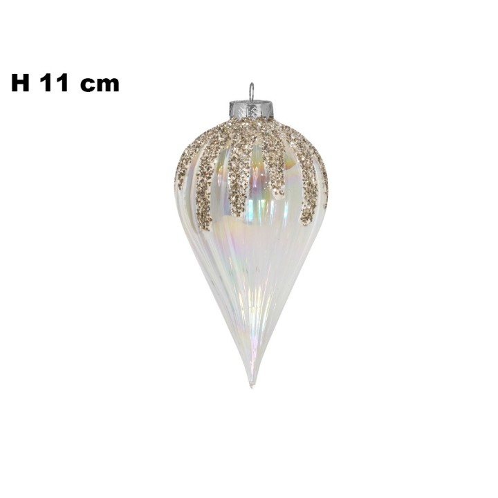 PENDENTE TRASPARENTE 11CM