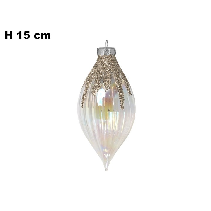 PENDENTE TRASPARENTE 15.5CM