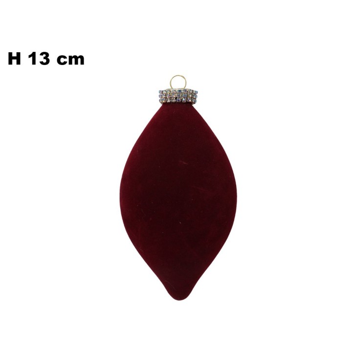 PALLINA VELLUTO BORDEAUX 13CM
