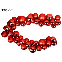 FESTONE CON PALLINE ROSSO