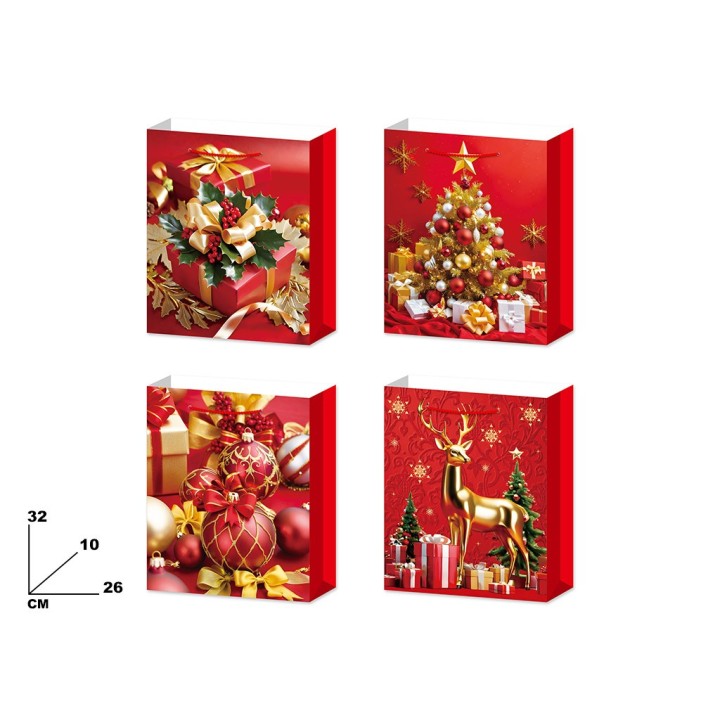 BUSTE REGALO NATALE 4 ASSORTITI