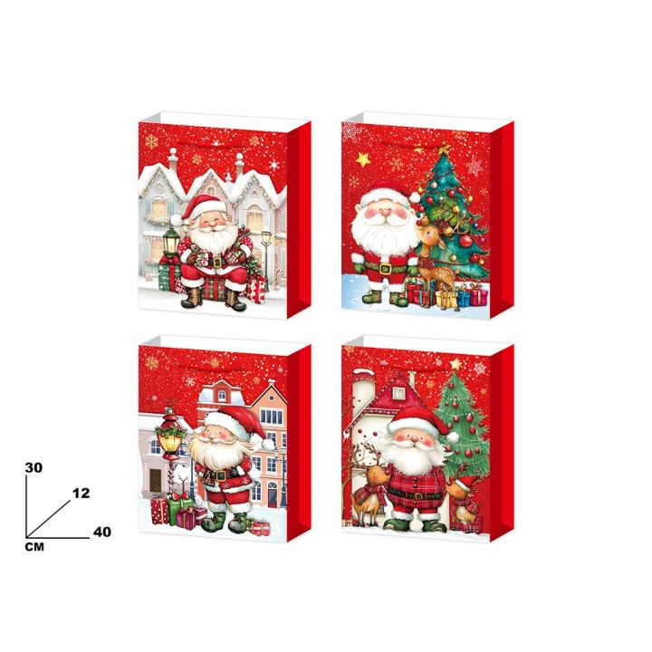 BUSTE REGALO NATALE 4 ASSORTITI