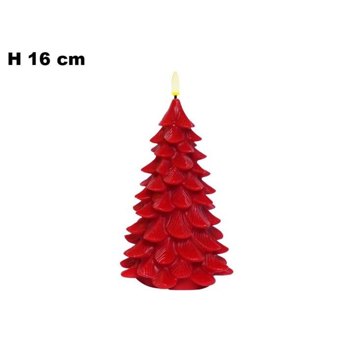CANDELA LED ALBERO DI NATALE ROSSA