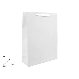 BUSTA DI CARTA BIANCA 18CM