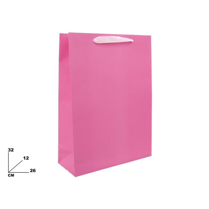BUSTA DI CARTA ROSA 32CM
