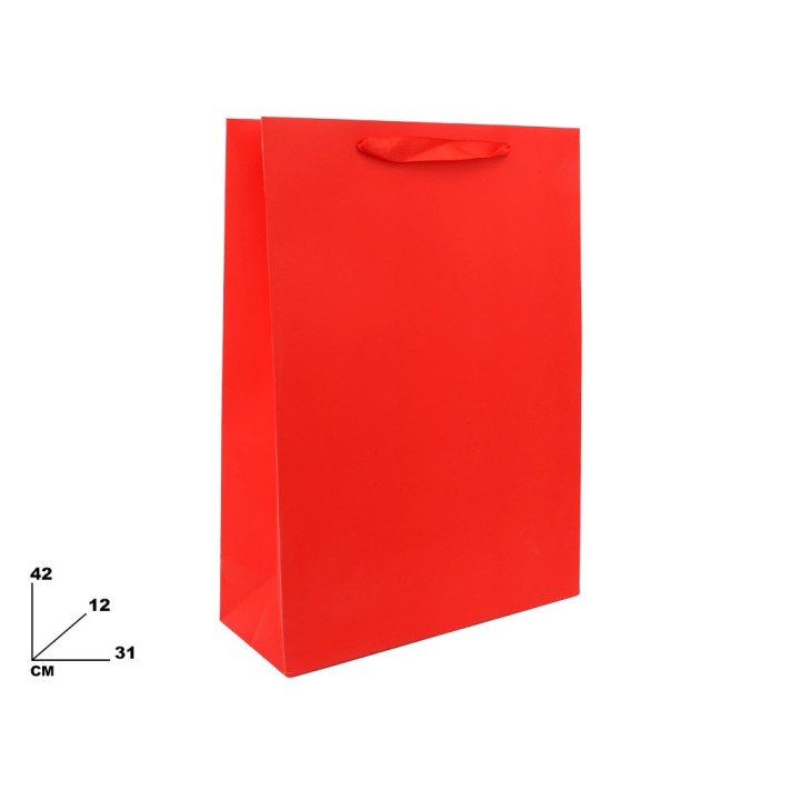BUSTA DI CARTA ROSSA 42CM