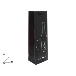 BUSTA DI CARTA PER VINO NERA 36CM
