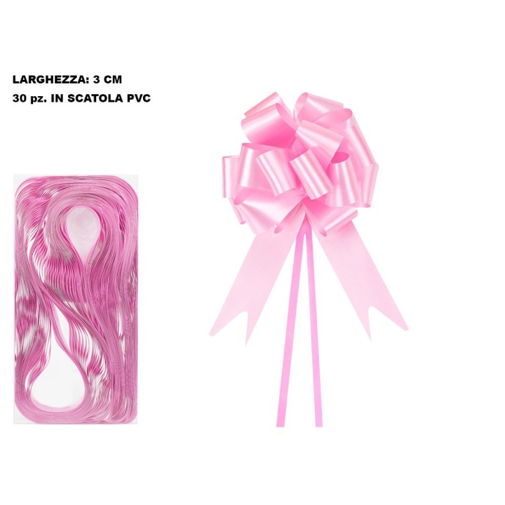 COCCARDA FIOCCO PRONTO 3CM ROSA