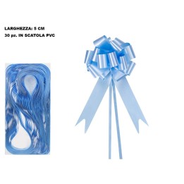 COCCARDA FIOCCO PRONTO 5CM CELESTE