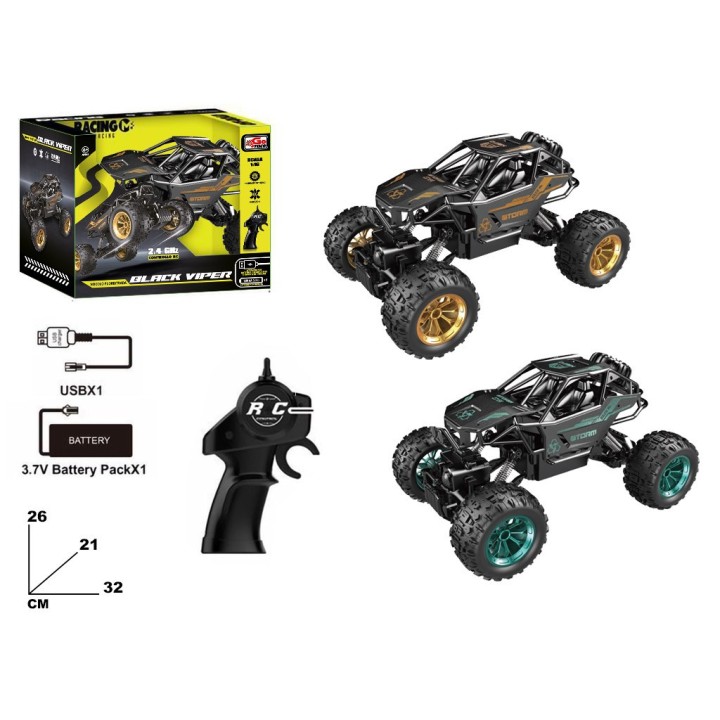 RC CAR BLACK VIPER + PACCO PILE