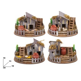 RECINTO CON ANIMALI PER PRESEPE 18*13*10