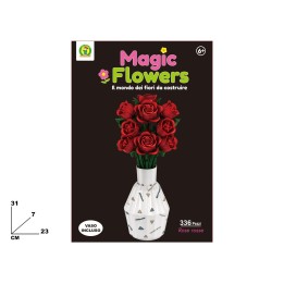 COSTRUZIONI MAGIC FLOWER ROSE ROSSE 336P