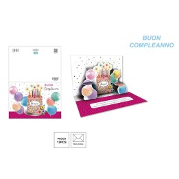 BIGLIETTO AUGURI COMPLEANNO POP-UP DE662