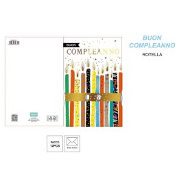 BIGLIETTO AUGURI COMPLEANNO C-ROTELLA