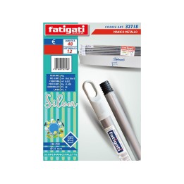 MANICO SCOPA METALLO 130CM 21MM SILVER