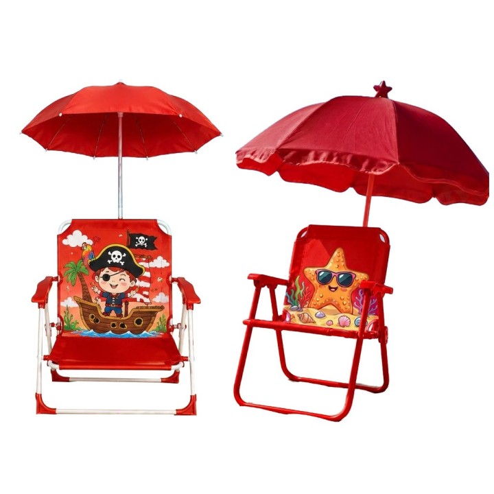 SEDIOLINA RELAX ROSSA CON OMBRELLINO