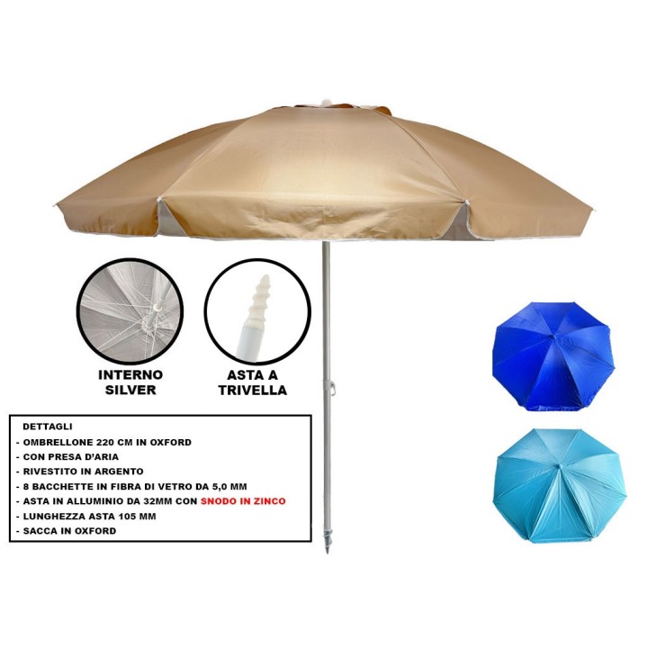 OMBRELLONE IBIZA OXFORD 220 CM