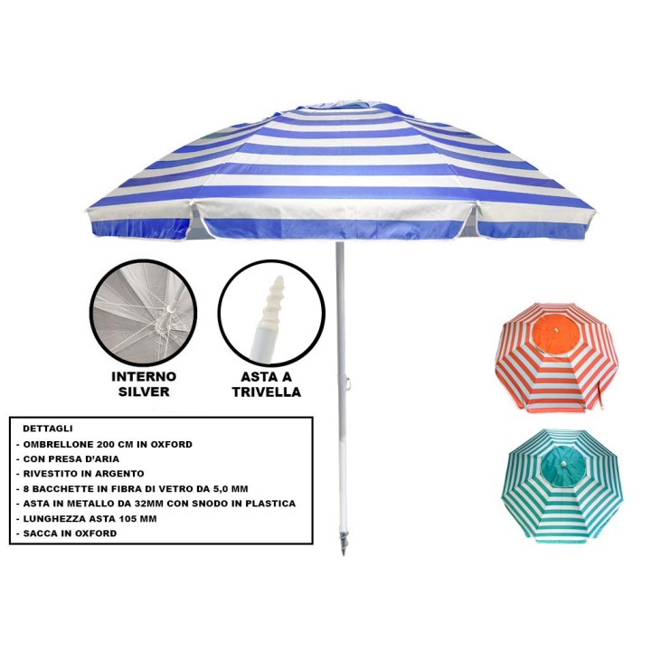 OMBRELLONE MAIORCA OXFORD 200 CM
