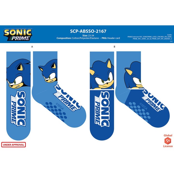 SET CALZINI ANTISCIVOLO SONIC 2167
