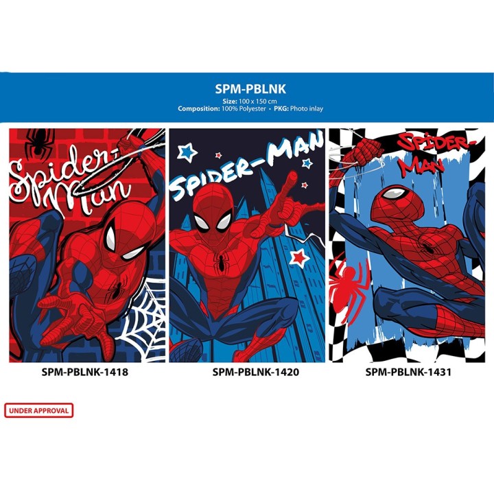 PLAID POLAR SPIDERMAN 100X150