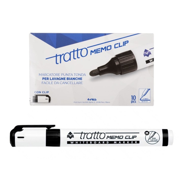 TRATTO MEMO CLIP NERO 851803