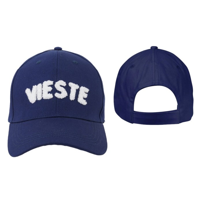 CAPPELLO CON VISIERA VIESTE BIANCO E BLU