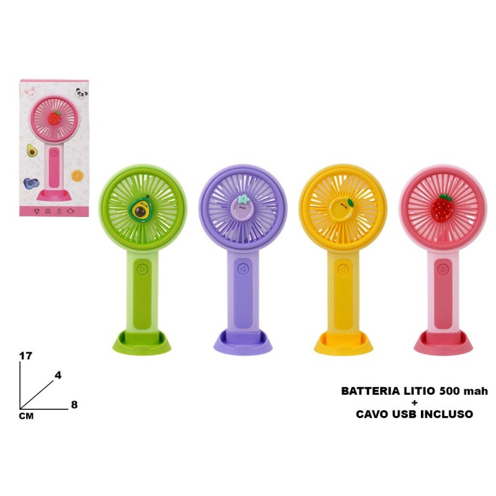 VENTILATORE 4 COLORI ASS CON BASE
