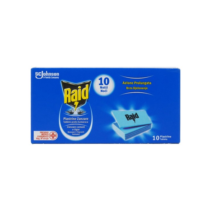 RAID PIASTRINE ANTIZANZARE RICARICA 10PZ