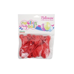BS. PALLONCINI GOMMA CUORE ROSSO 12 PZ