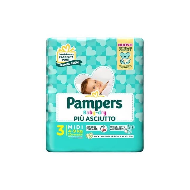 PAMPERS BABYDRY MIDI TG.3 NEW