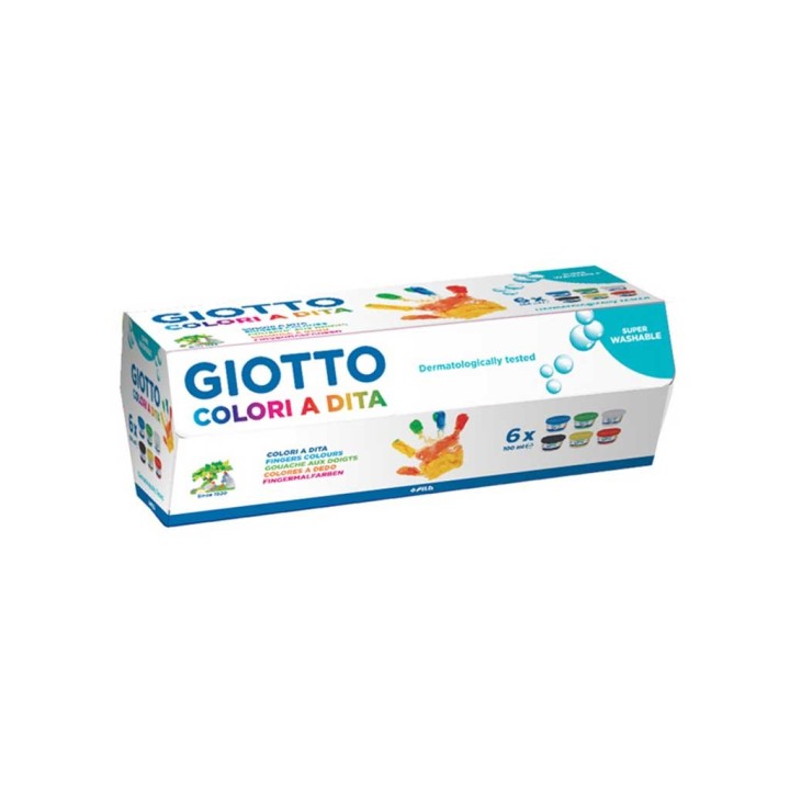 GIOTTO COLORI A DITA 6 BARATTOLI ASS