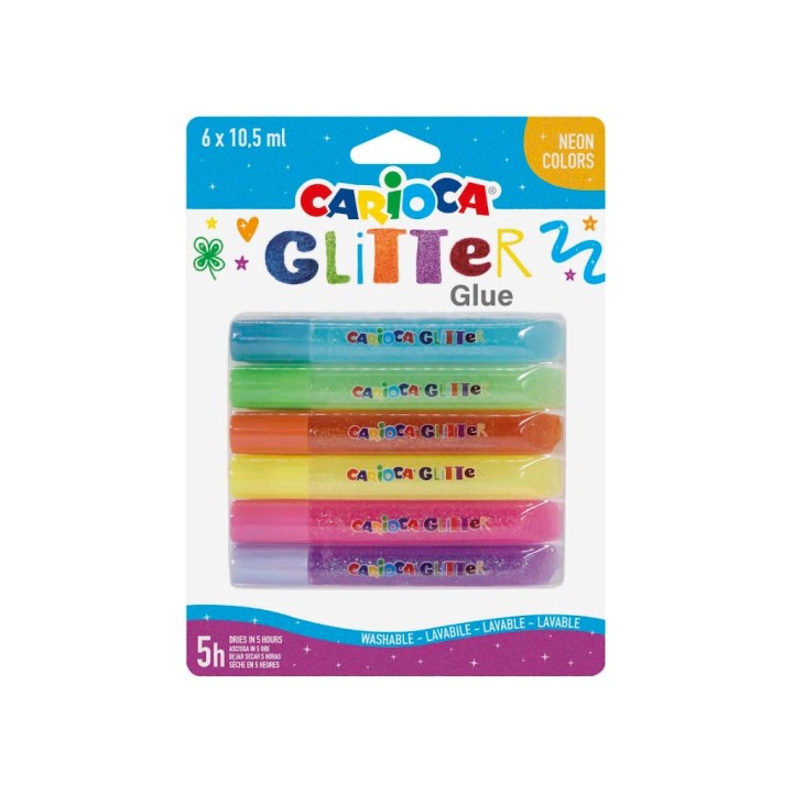 COLLA GLITTER GLUE FLUO 10,5 ML BLIST. 6
