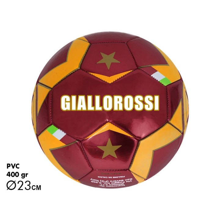 PALLONE CALCIO CAMPIONI GIALLOROSSO 400G