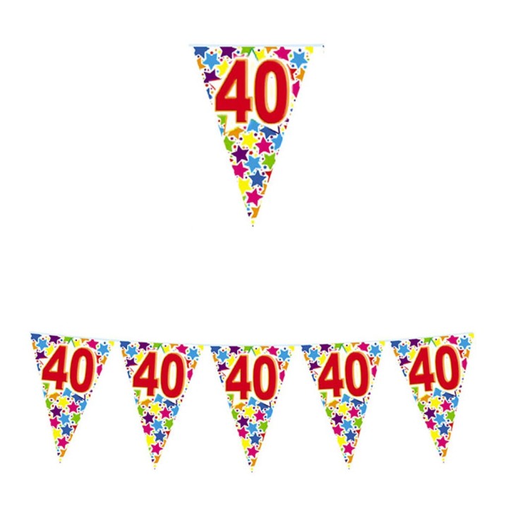 FESTONE BANDIERA PVC 40 ANNI 6MT.