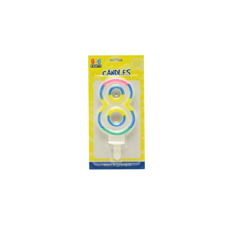CANDELINA SWEET MAXI N.8 CON SUPPORTO