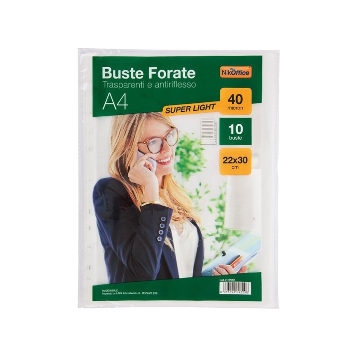 BUSTA FORATA 60 MICR 22X30 LUCIDA CF. 50