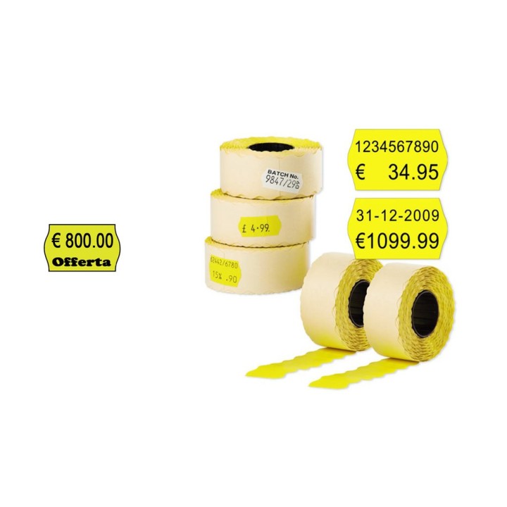 ETICHETTE 26X16 FL.GIALLO REMOVIBILI