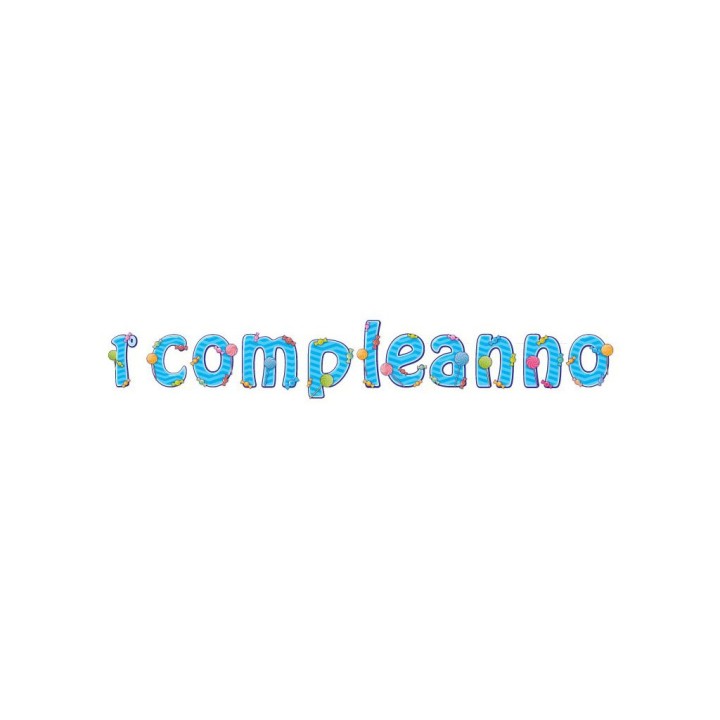 FESTONE 1°COMPLEANNO LETTERE CANDY CELES