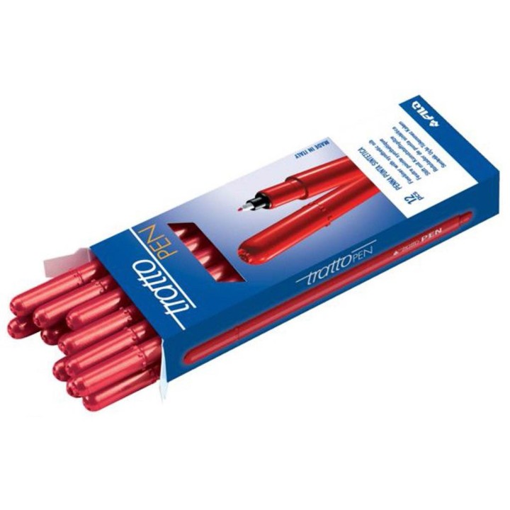 TRATTO PEN METAL ROSSO (12) F830702