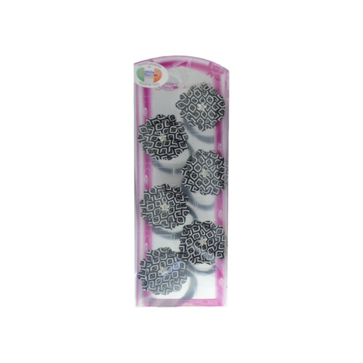 FERMACODA FIORE CON FANTASIE BLACK E WHI