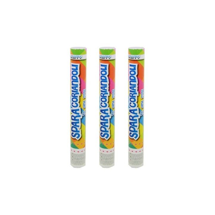 TUBO SPARACORIANDOLI 40CM. MULTICOLORE
