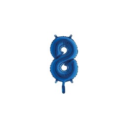 PALLONE MYLAR NUMERO 8 CM.102 BLU (5)
