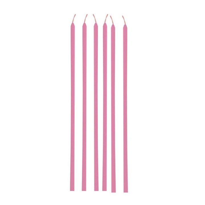 12 CANDELINE STELO CM.40 ROSA CC01/01