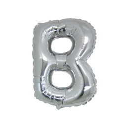 5 PALLONI MYLAR CM 42 LETTERA B ARGENTO
