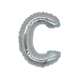 5 PALLONI MYLAR CM 42 LETTERA C ARGENTO